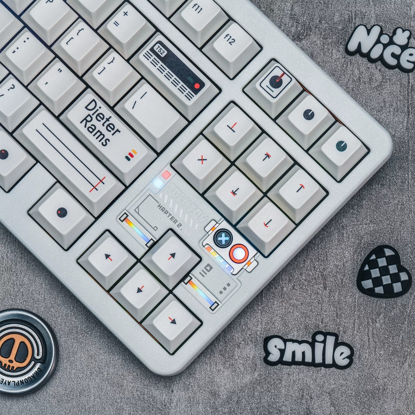 Keyboard Gaming Mac - 144 Keys Dieters White Keycaps PBT