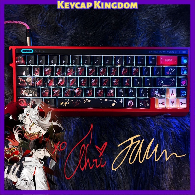 Gaming Keyboard Hall Effect - Faker Hall of Fame Ahri themed