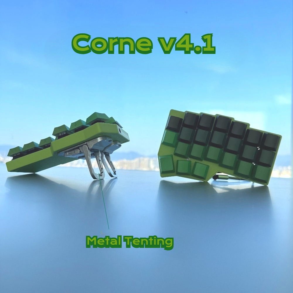 Gaming Keyboard Ergonomic - Tenting CorneV4.1 Spilt Keyboard Kit Green