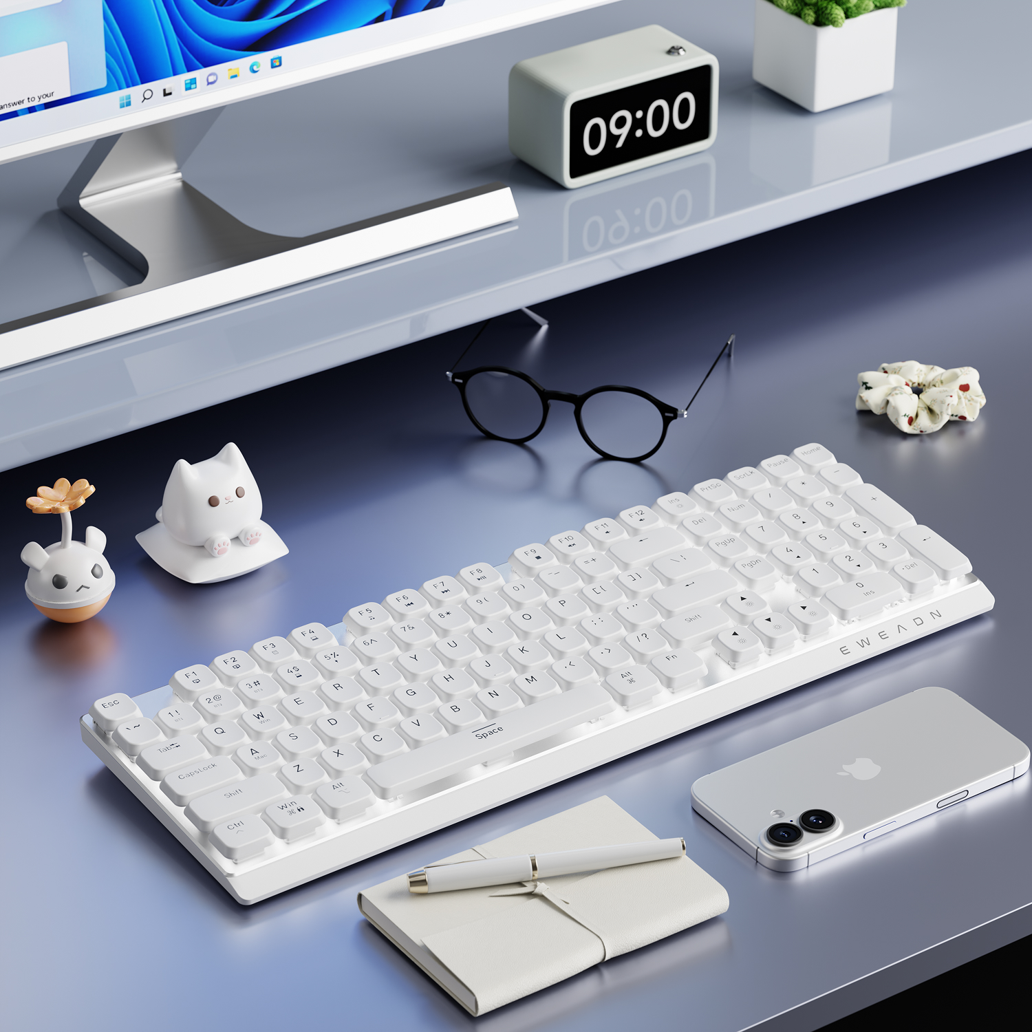 Gaming Keyboard Mechanical Wireless - EWEADN Wireless Low-Profile Mechanical Gaming Keyboard,