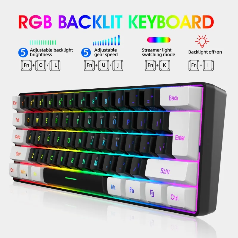 Keyboard and mouse 60% compute - đánh giá và giá Gaming Keyboard Ergonomic