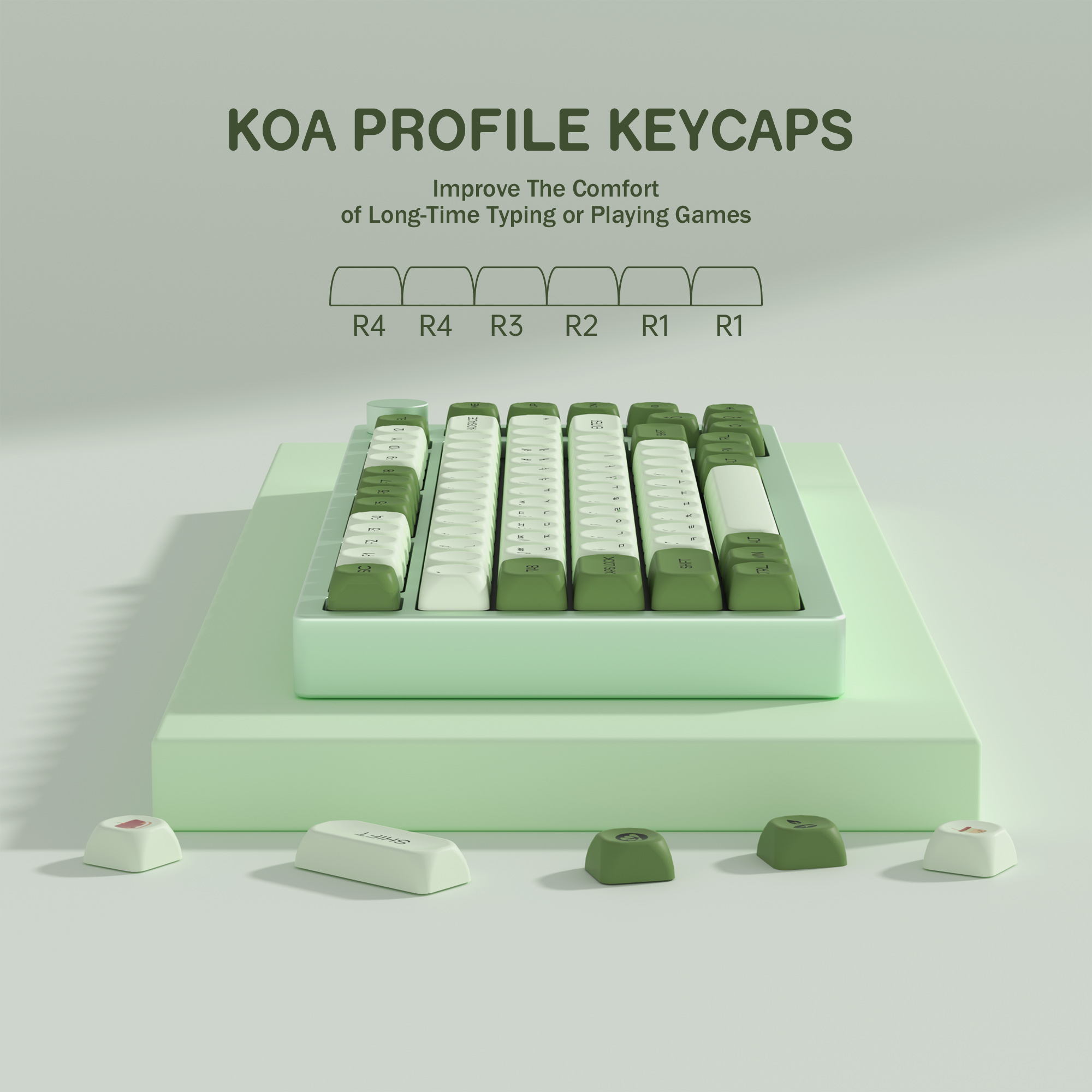 KBDiy Matcha Korean Keycap Gre - đánh giá và giá Keyboard Gaming Mac