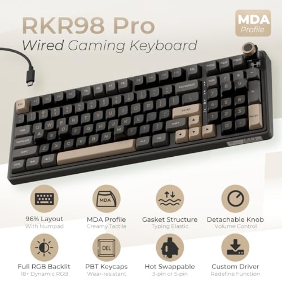 Gaming keyboard with gasket mo - đánh giá và giá Gaming Keyboard No Number Pad