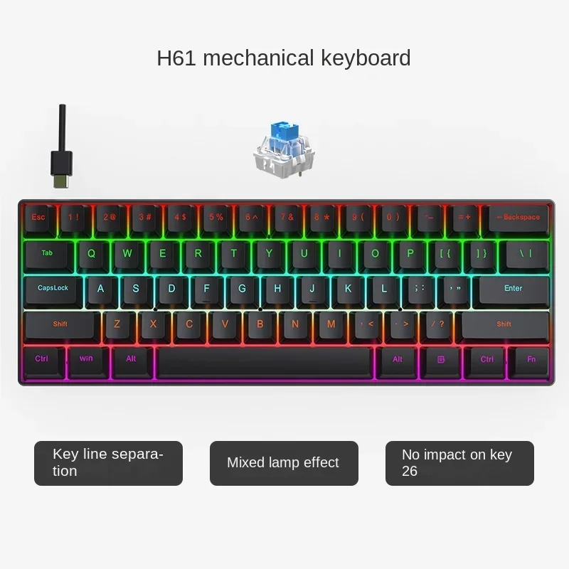 Mechanical keyboard 60% white  - đánh giá và giá Gaming Keyboard Budget