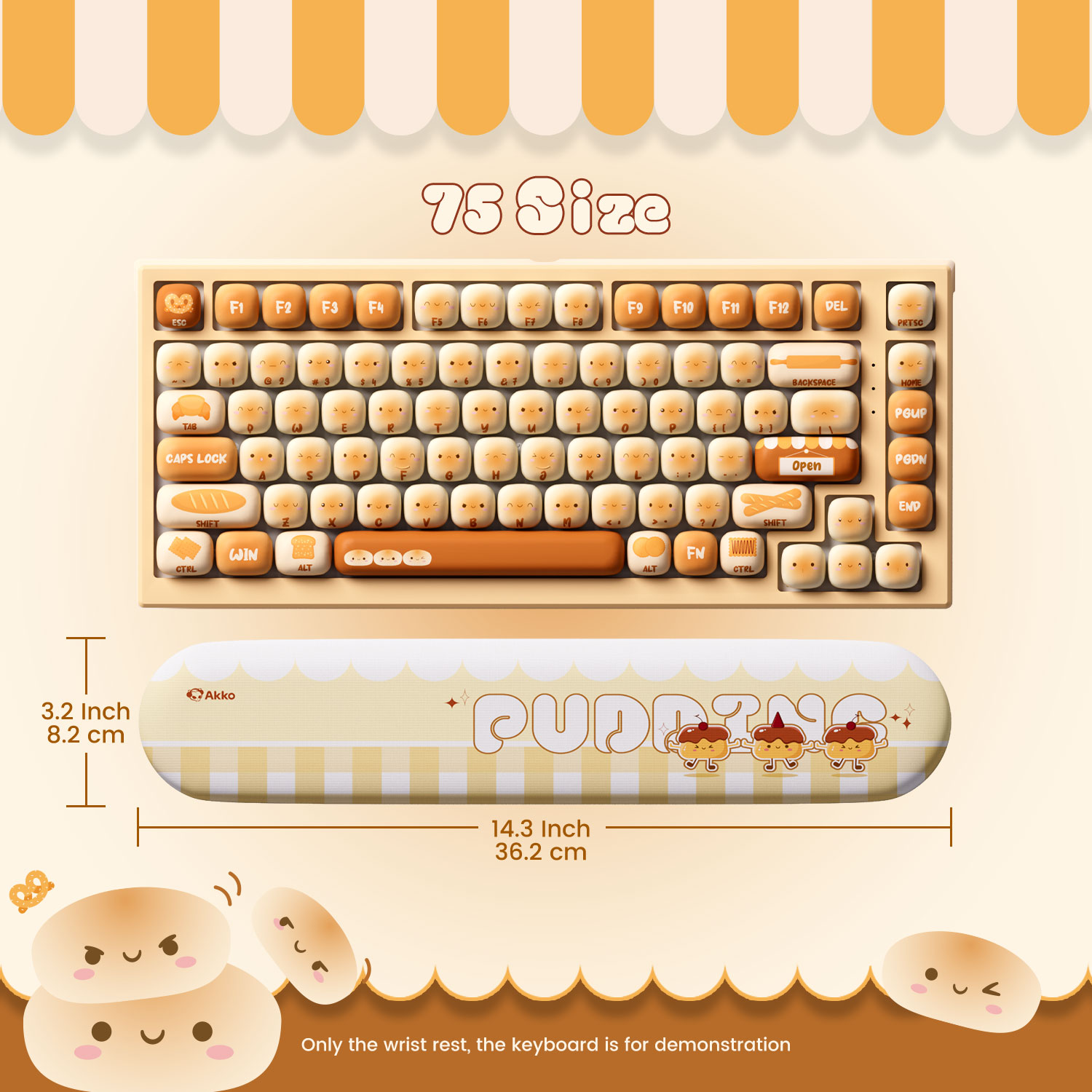 Akko Pudding Buns Keyboard Wri - đánh giá và giá Gaming Keyboard Ergonomic