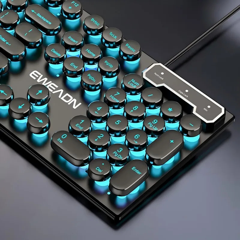 Retro Punk Mechanical Feel Key - đánh giá và giá Gaming Keyboard And Mouse Wireless
