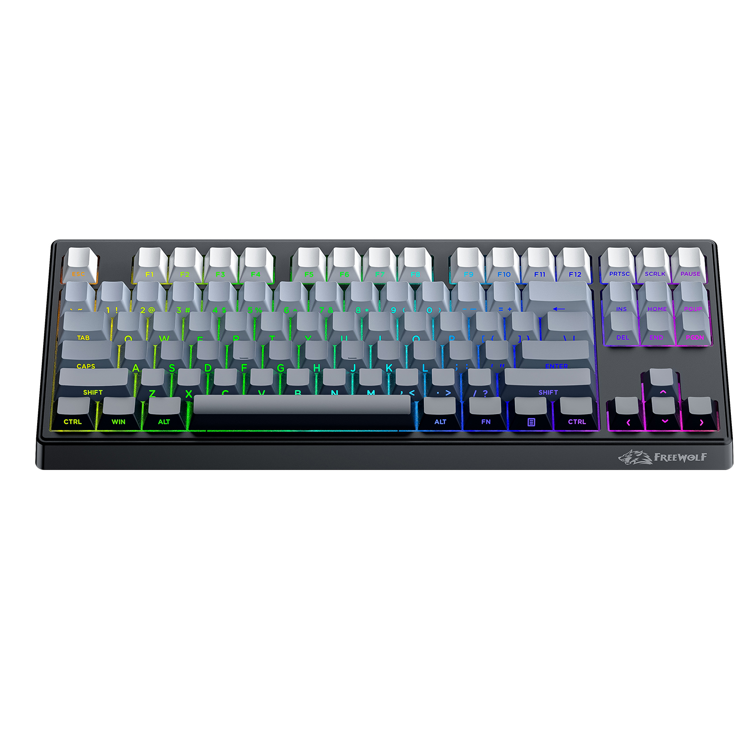 FREEWOLF M87 V2 87 Keys RGB Me - đánh giá và giá Keyboard Gaming Mac