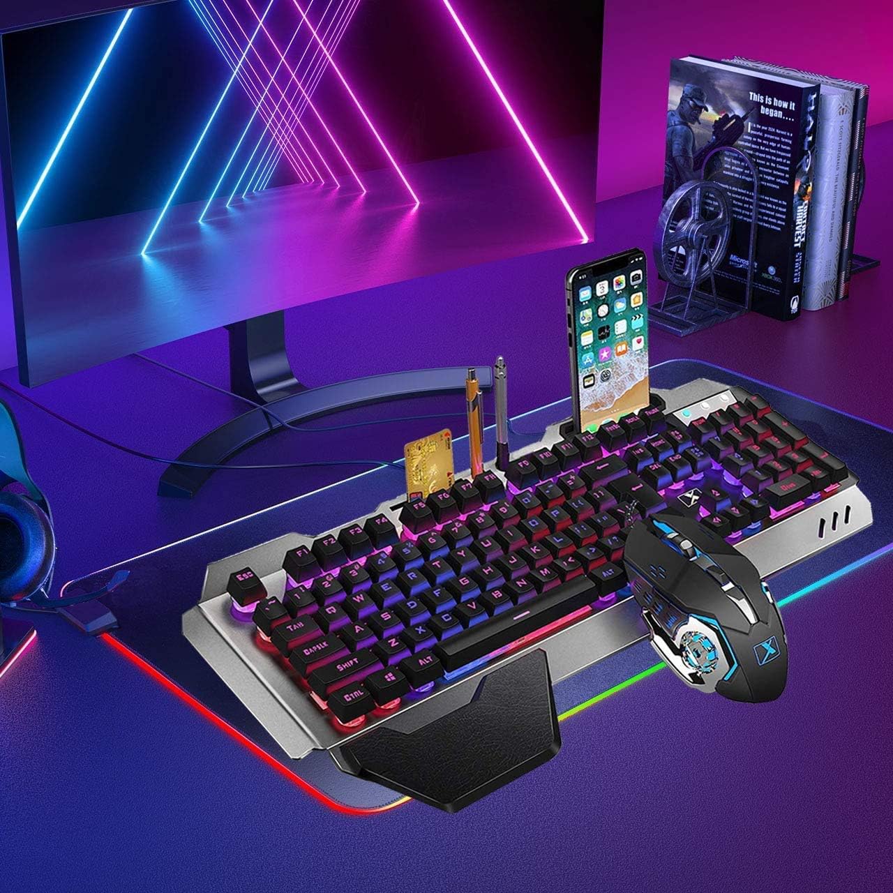 RGB Gaming Keyboard Mouse Comb - đánh giá và giá Gaming Keyboard No Number Pad