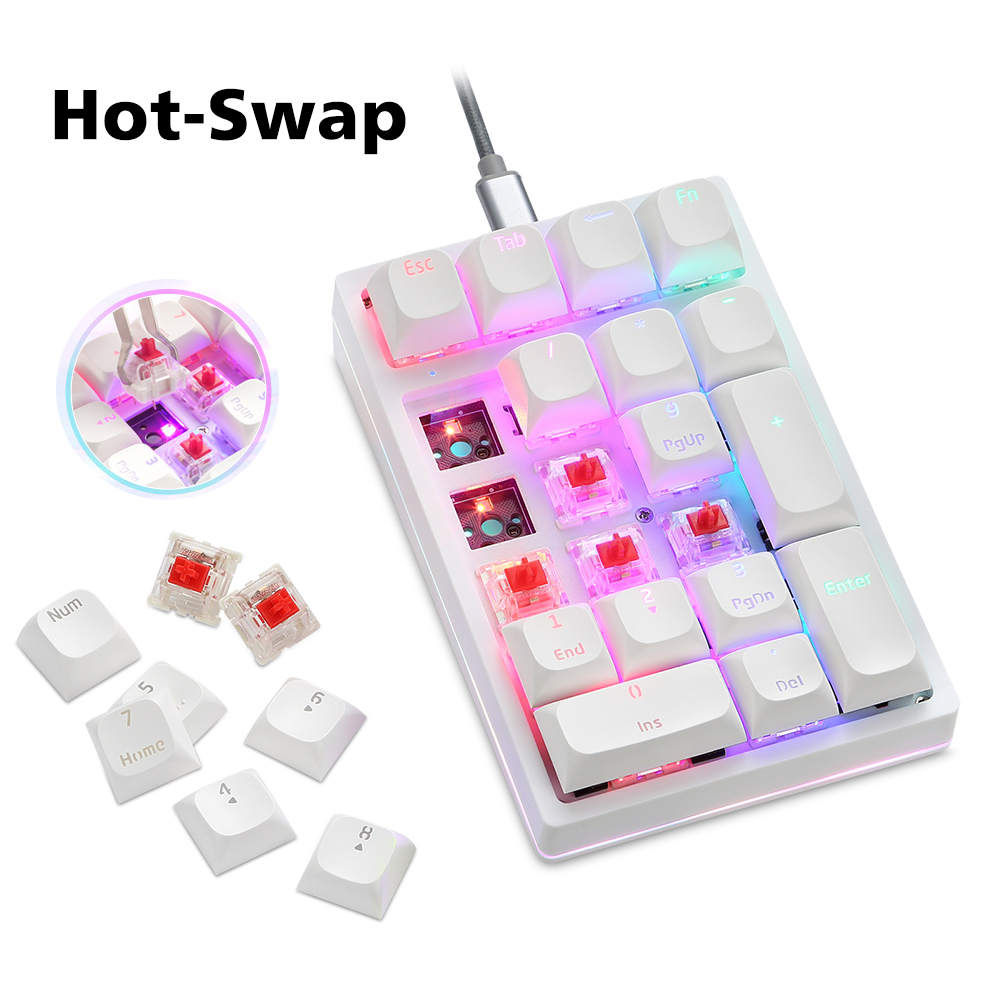 K24Pro 21Keys Number Pad Mecha - đánh giá và giá Gaming Keyboard No Number Pad