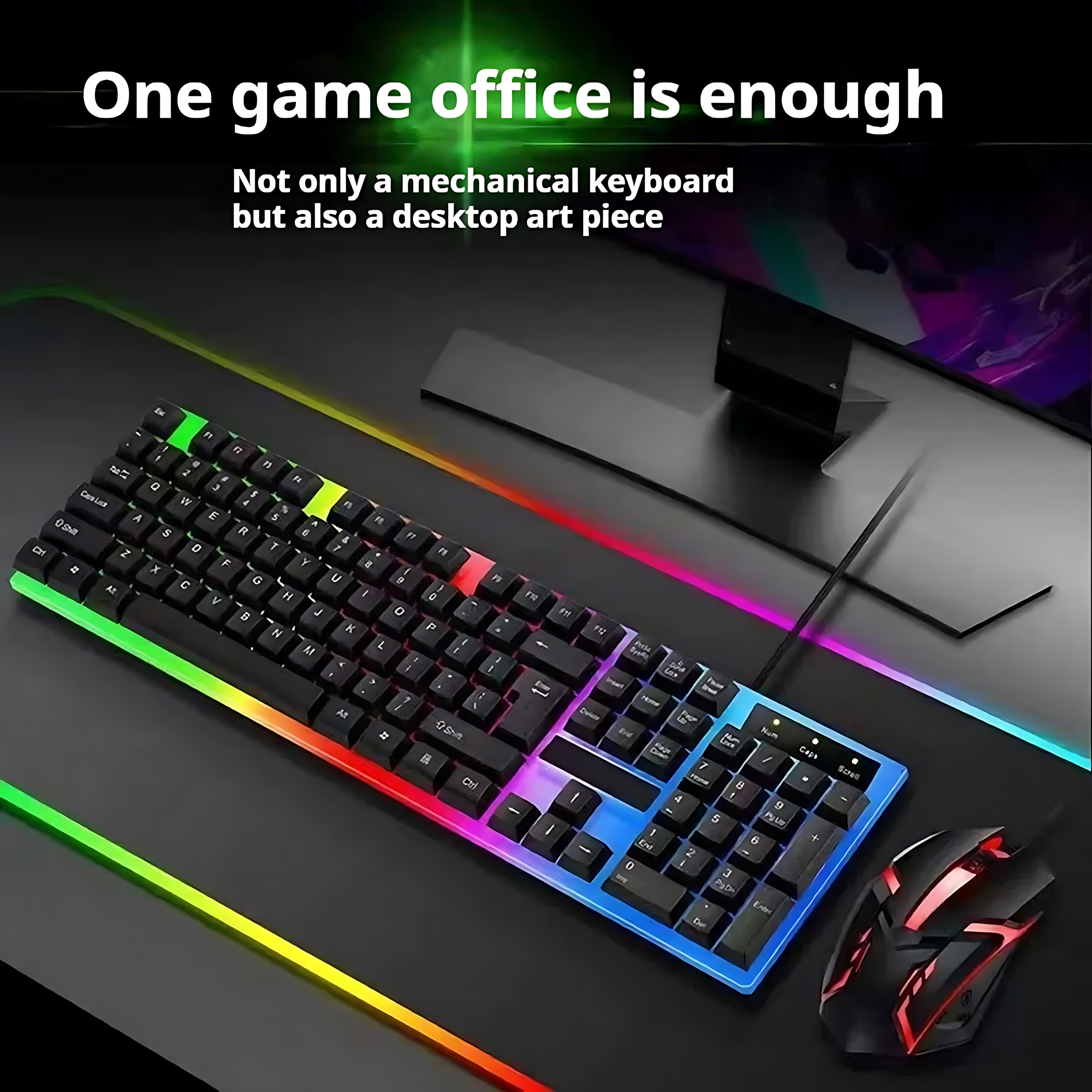 Rainbow Backlit Wired Keyboard - đánh giá và giá Gaming Keyboard And Mouse Wireless