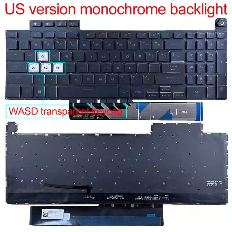US Layout Keyboard With Backli - đánh giá và giá Gaming Keyboard Asus