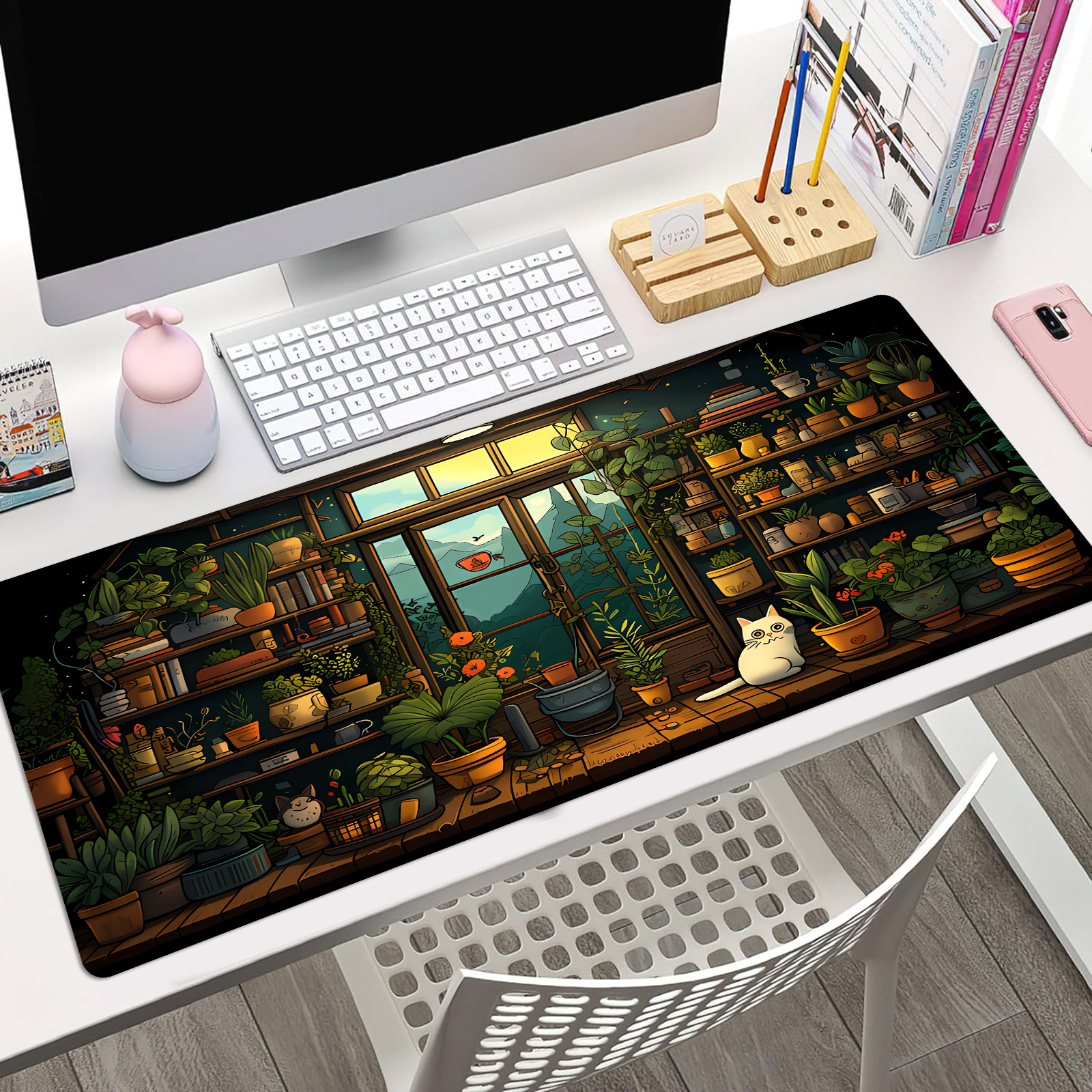 Cute Cat Mouse Pad Desk Pad Ka - đánh giá và giá Gaming Keyboard Mouse