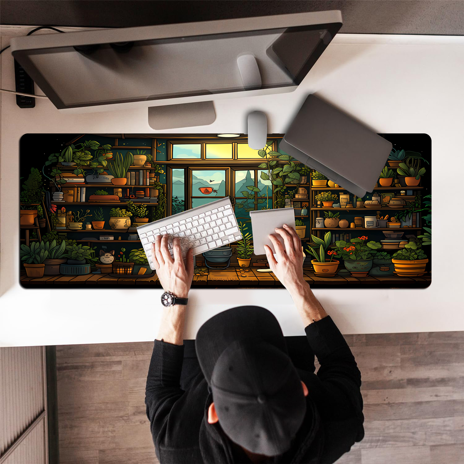 Cute Cat Mouse Pad Desk Pad Ka - đánh giá và giá Gaming Keyboard Mouse