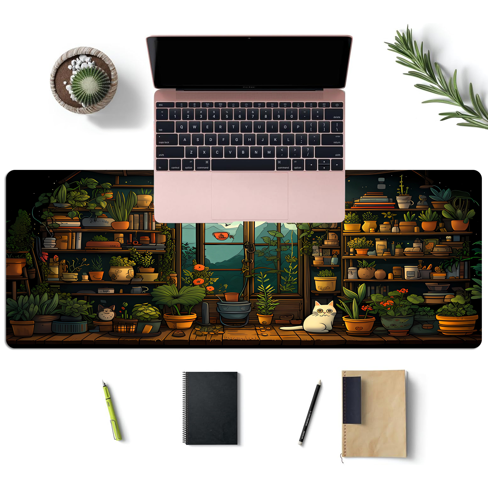 Cute Cat Mouse Pad Desk Pad Ka - đánh giá và giá Gaming Keyboard Mouse