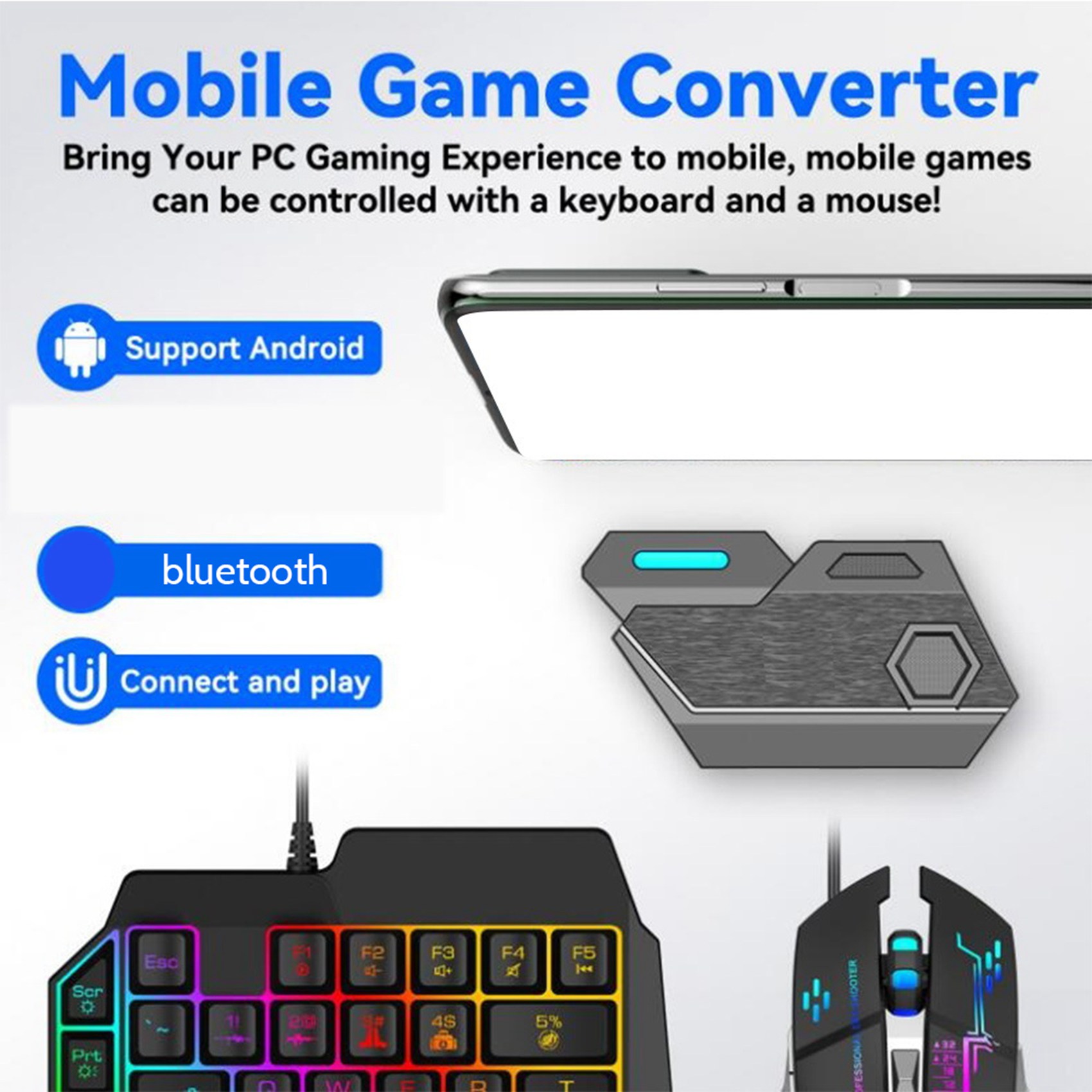 T36C Gamepad Mobile For PUBG C - đánh giá và giá Gaming Keyboard And Mouse Converter For Mobile