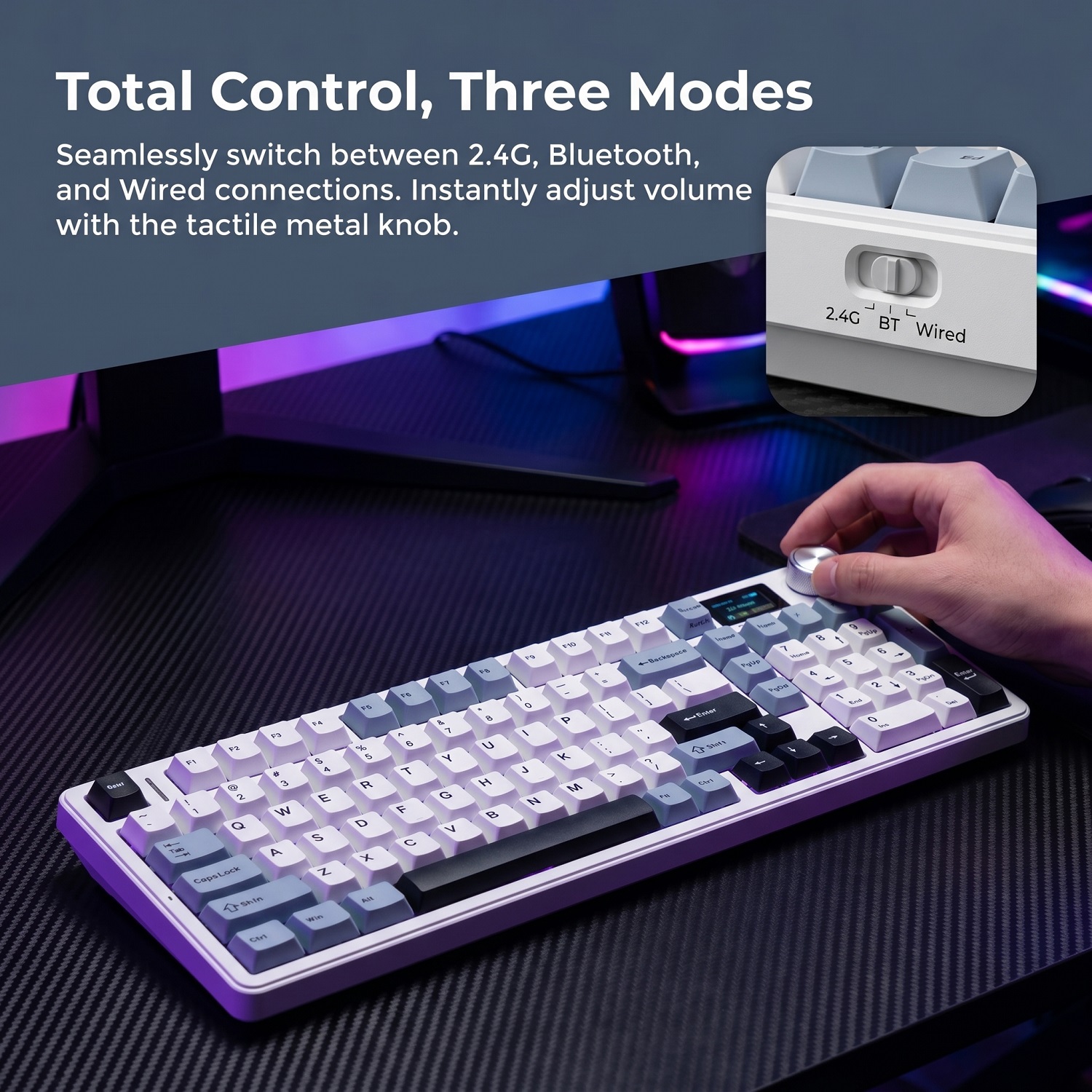 New AULA F99 Max Gasket Mechan - đánh giá và giá Gaming Keyboard Mechanical Wireless