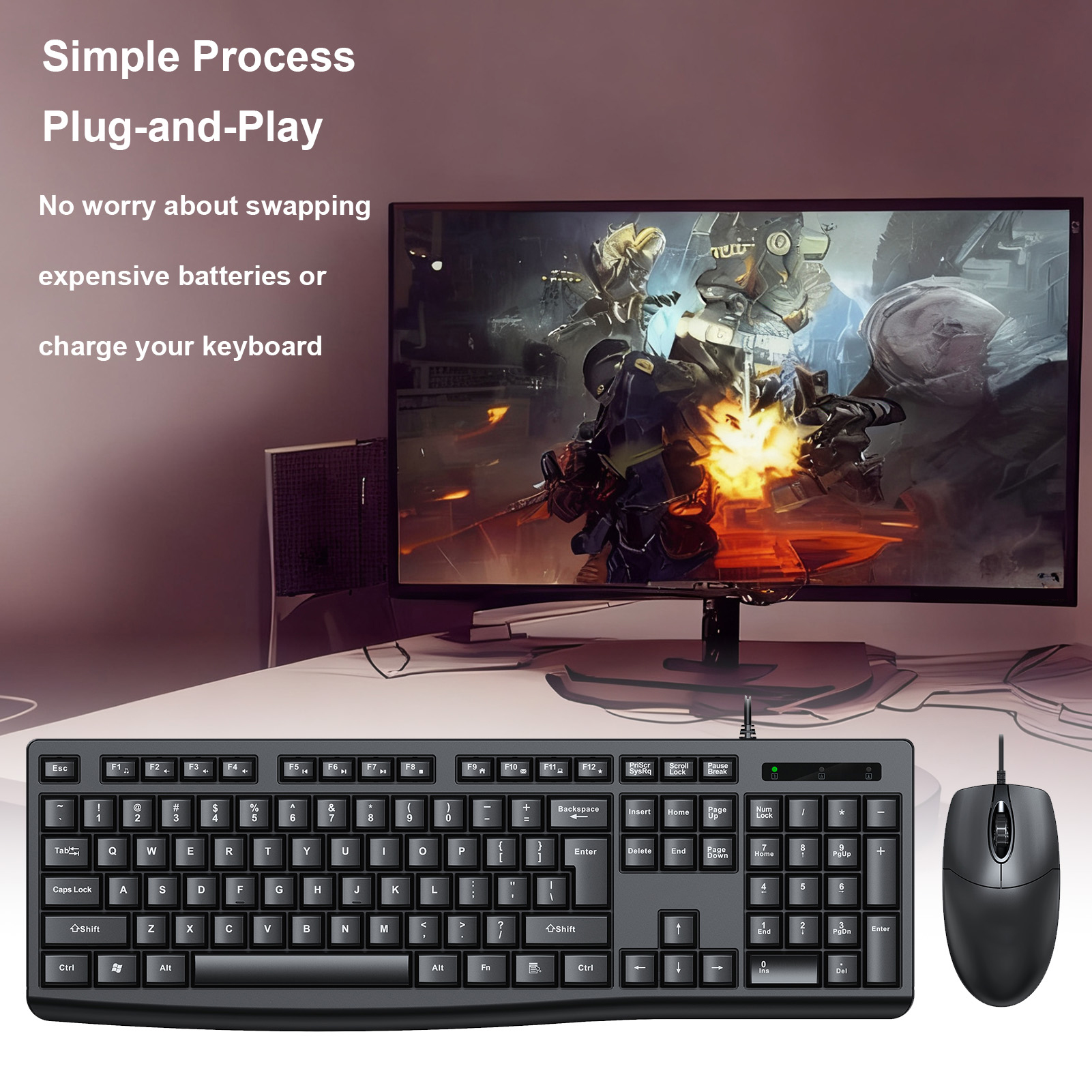 T650 Keyboard Mouse Combo USB  - đánh giá và giá Gaming Keyboard Ergonomic