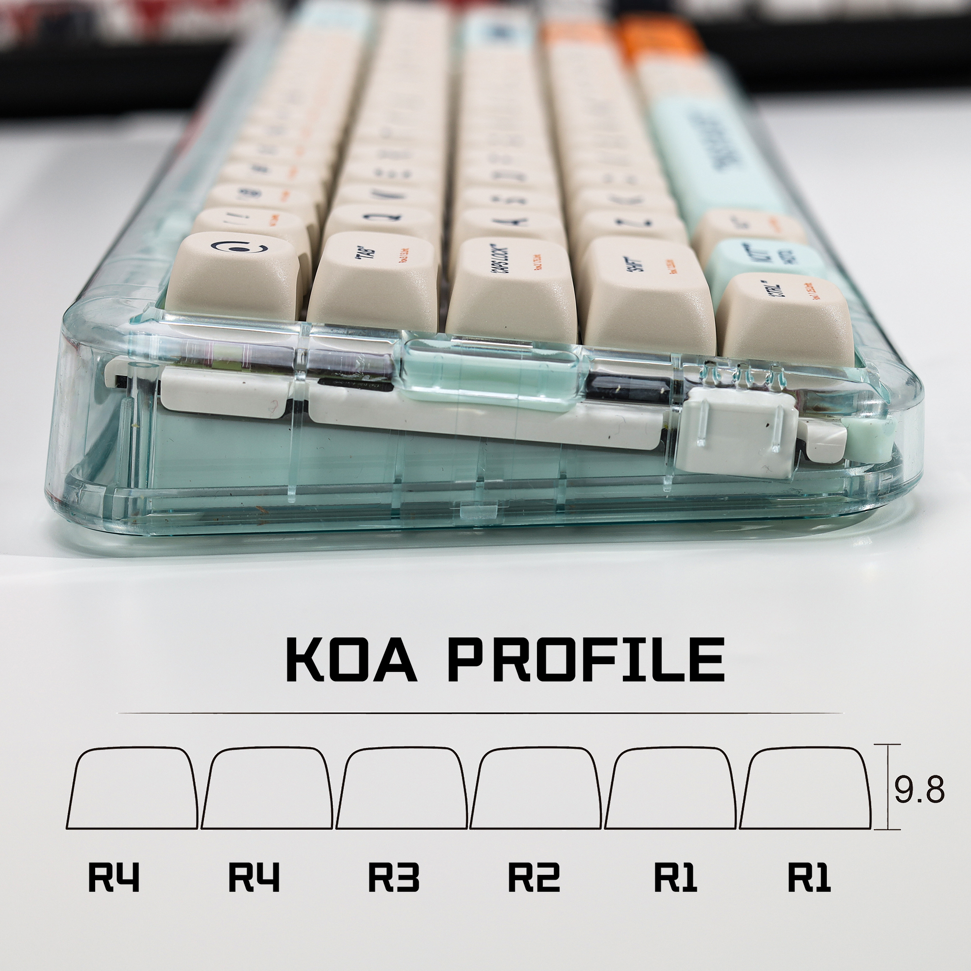 KBDiy KOA Profile Retro Plasti - đánh giá và giá Gaming Keyboard No Number Pad