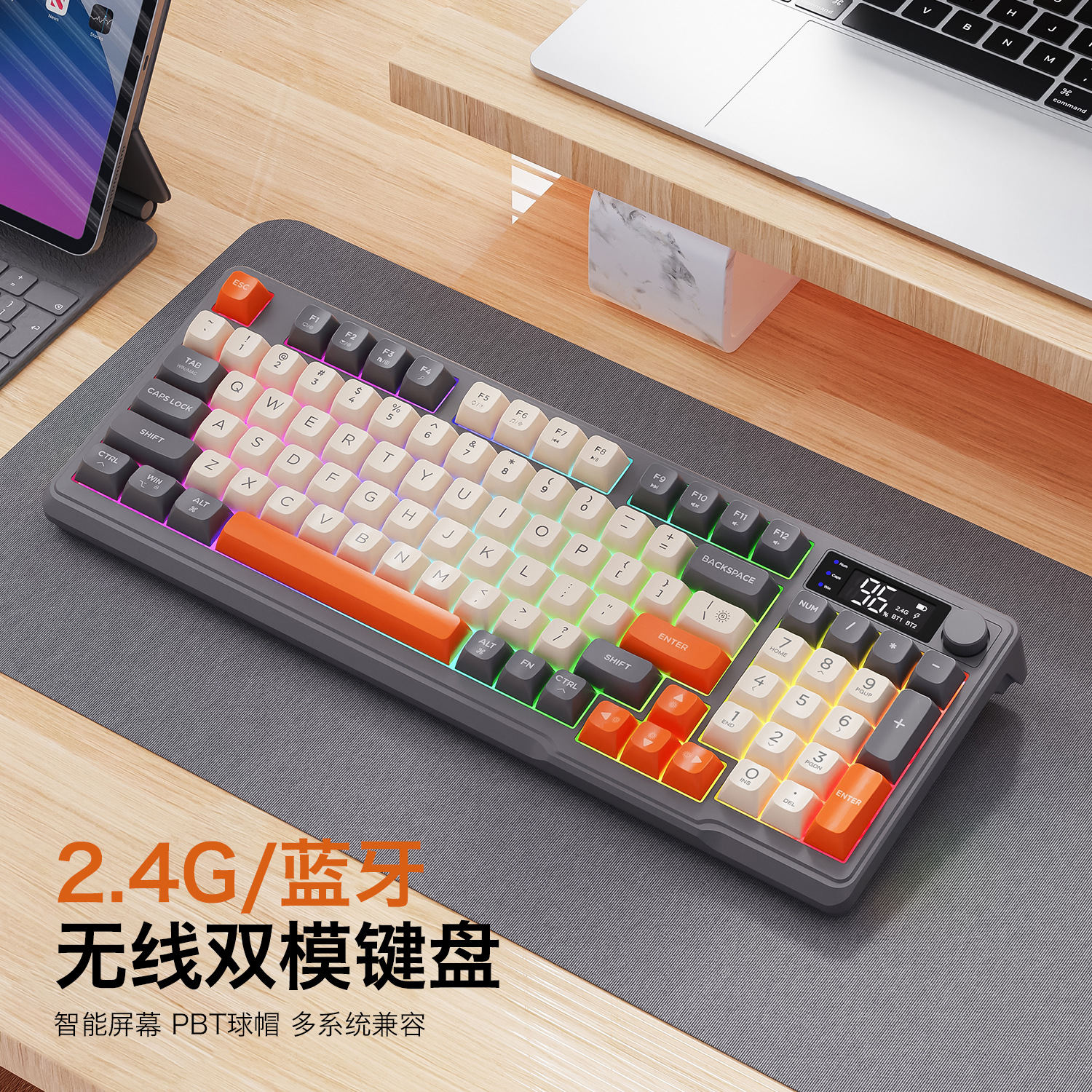 Hot Free Wolf T96 Wireless Dua - đánh giá và giá Gaming Keyboard Mechanical Wireless