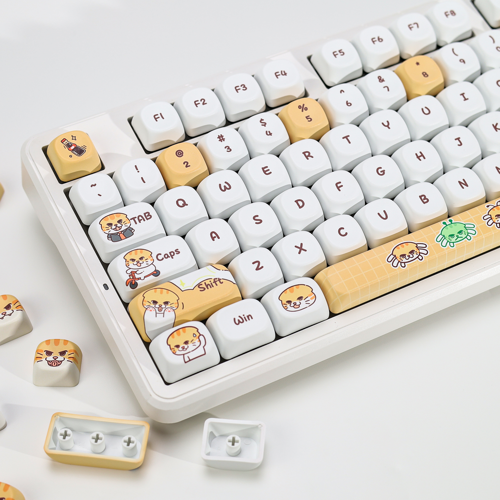 KBDiy Cute Bad Cat Theme Keyca - đánh giá và giá Gaming Keyboard No Number Pad