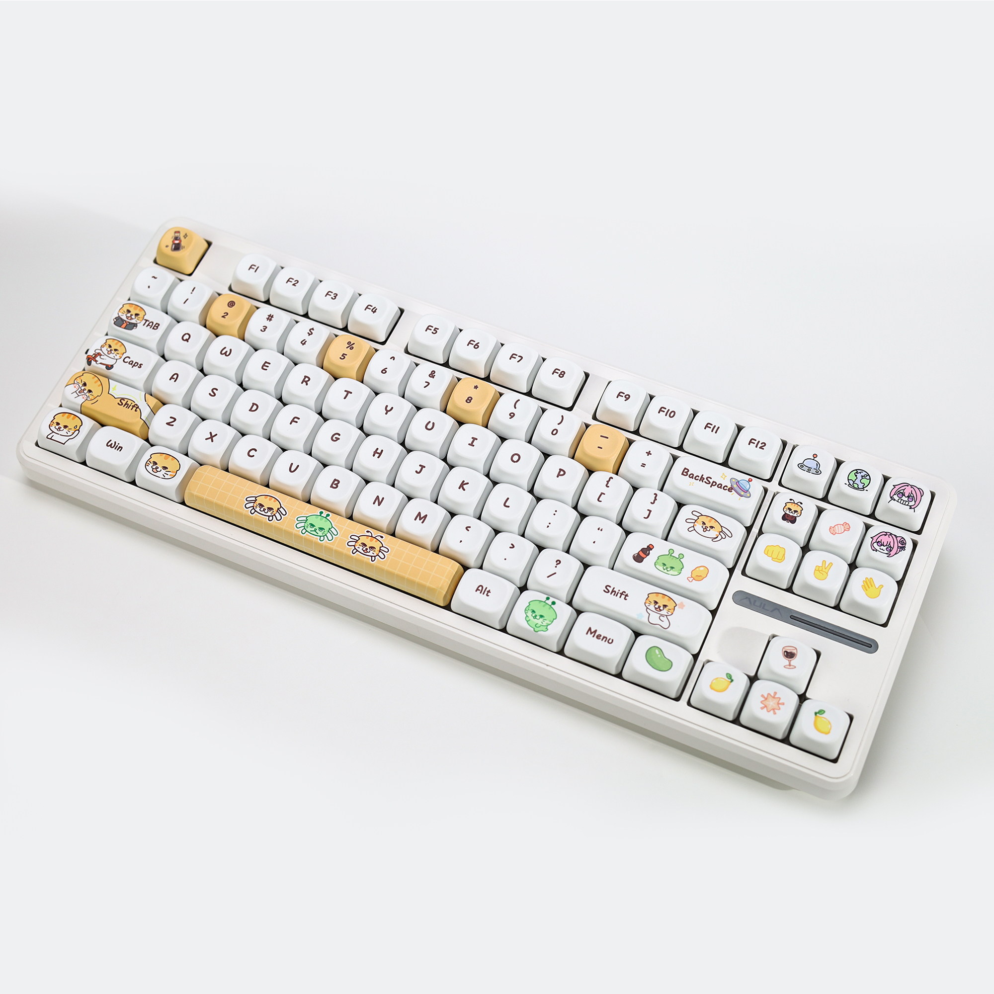 KBDiy Cute Bad Cat Theme Keyca - đánh giá và giá Gaming Keyboard No Number Pad