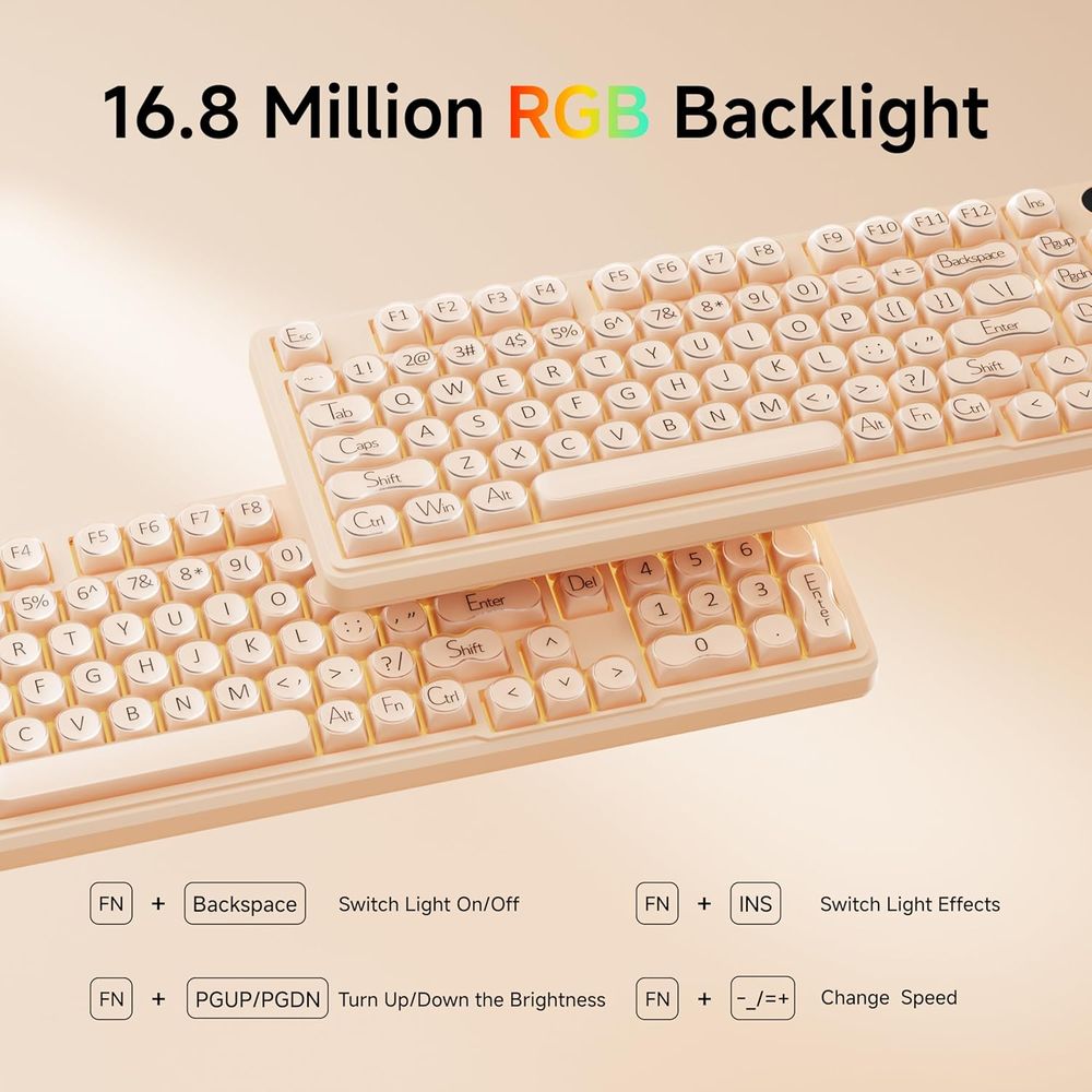 98-Key Creamy Gaming Keyboard  - đánh giá và giá Gaming Keyboard No Number Pad