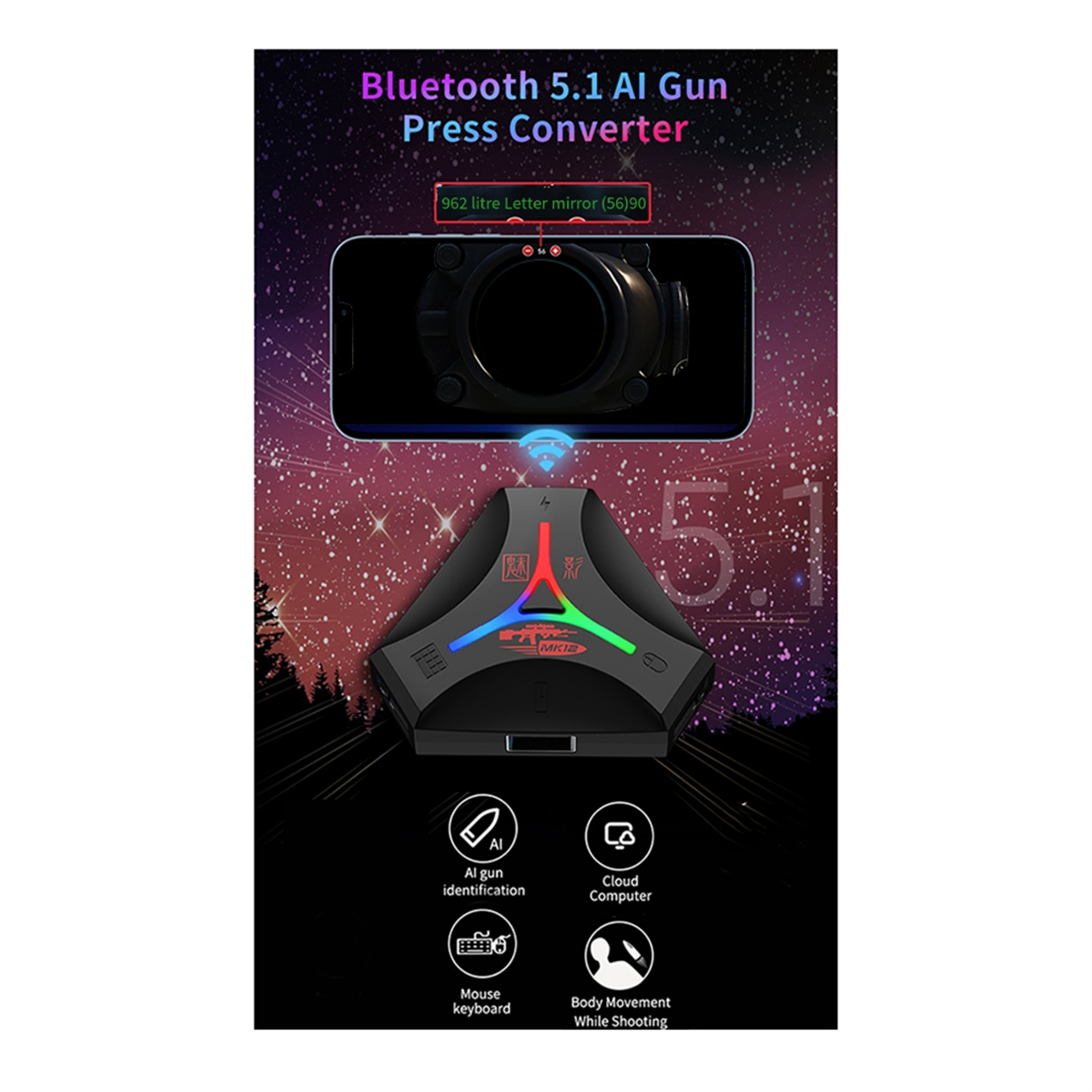 MK12 Plug and Paly Gamepad PUB - đánh giá và giá Gaming Keyboard And Mouse Converter For Mobile