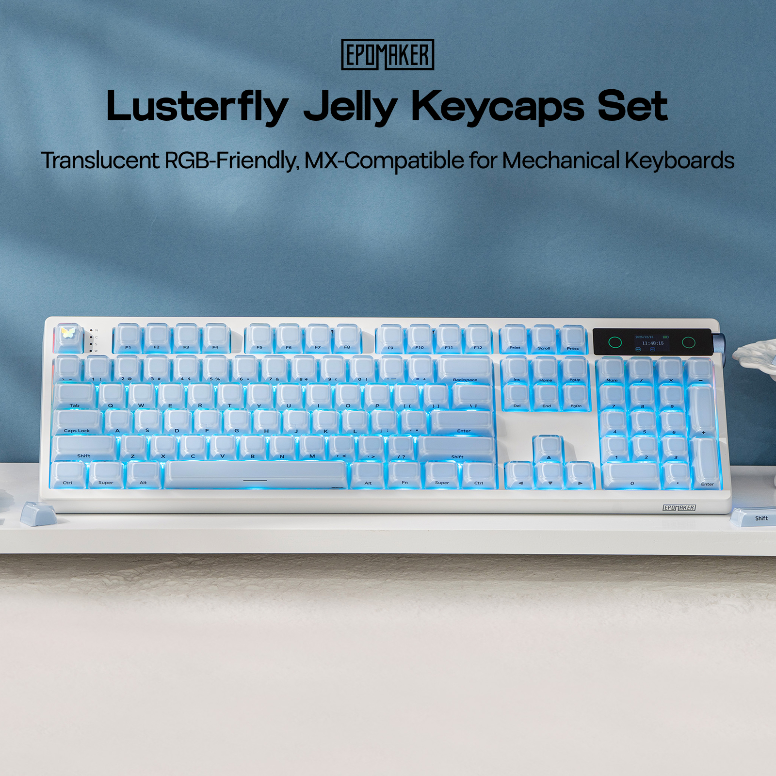 EPOMAKER Lusterfly Jelly Keyca - đánh giá và giá Gaming Keyboard Mechanical Wireless