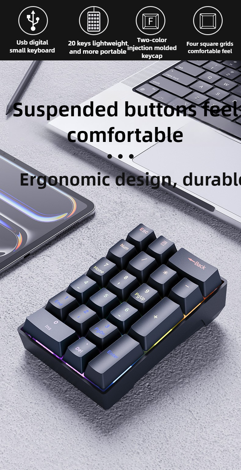 20 Keys Numeric Mechanical Wir - đánh giá và giá Gaming Keyboard No Number Pad