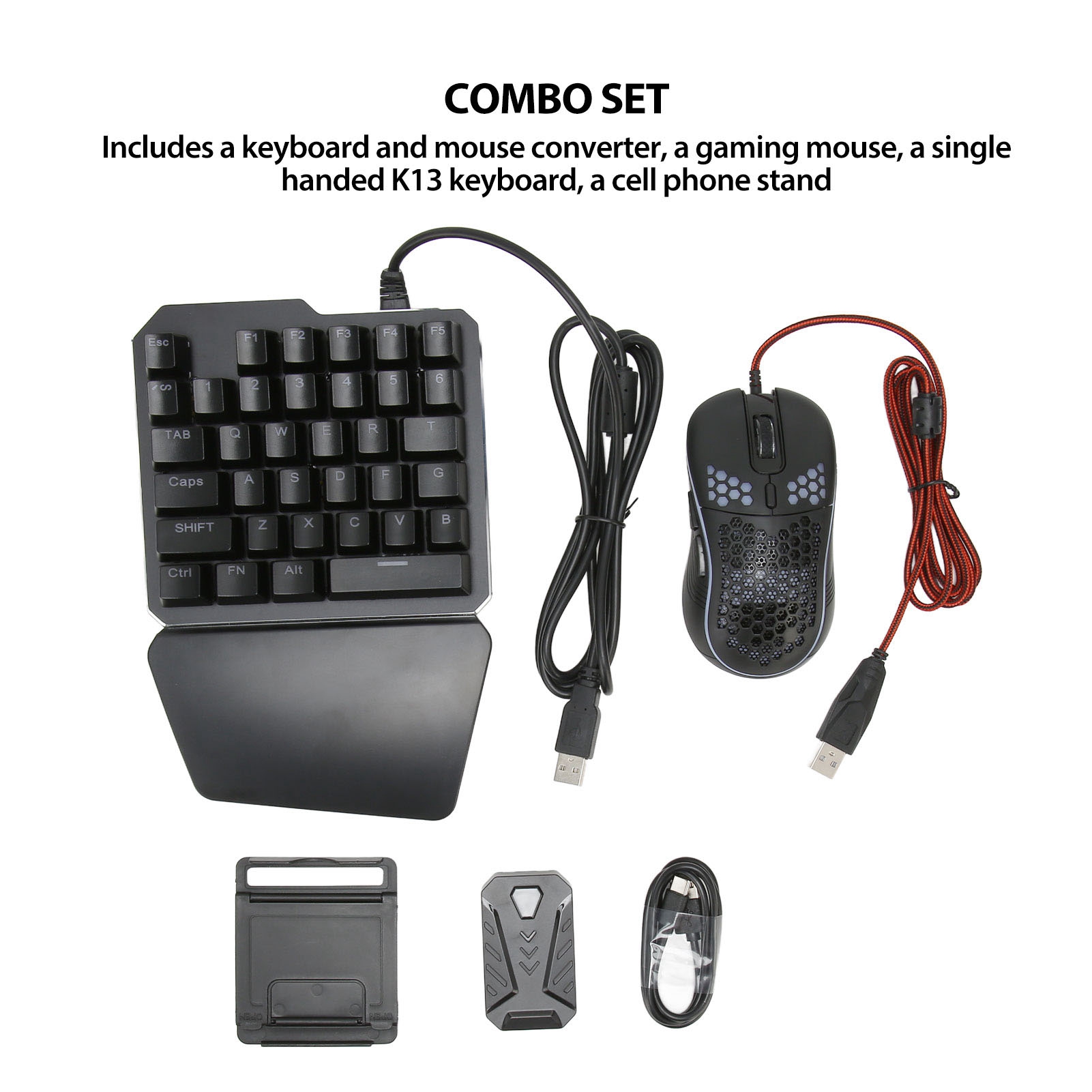 4 in 1 Mobile Game Combo Pack  - đánh giá và giá Gaming Keyboard And Mouse Converter For Mobile