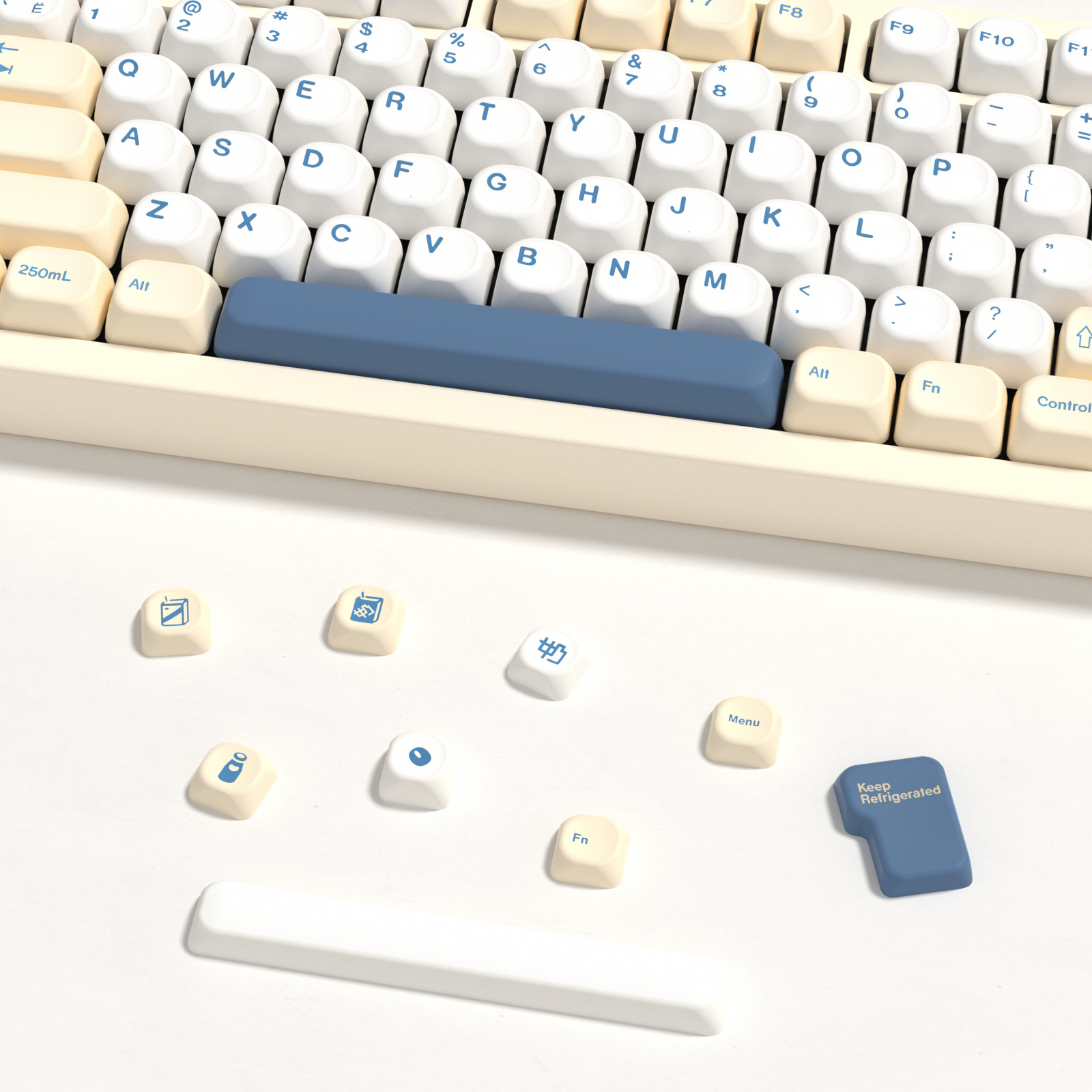 KBDiy GMK Soymilk Keycaps Retr - đánh giá và giá Gaming Keyboard No Number Pad