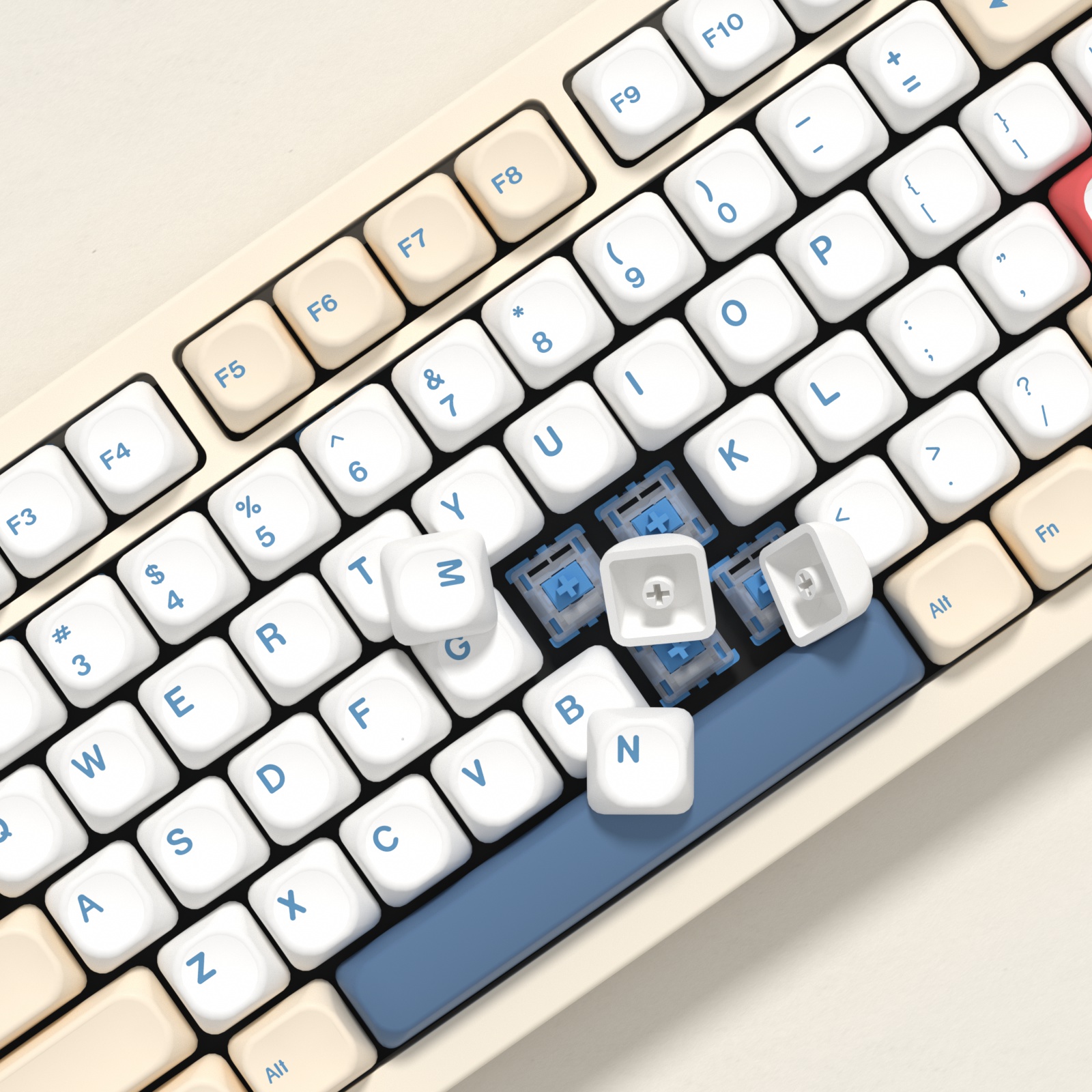 KBDiy GMK Soymilk Keycaps Retr - đánh giá và giá Gaming Keyboard No Number Pad