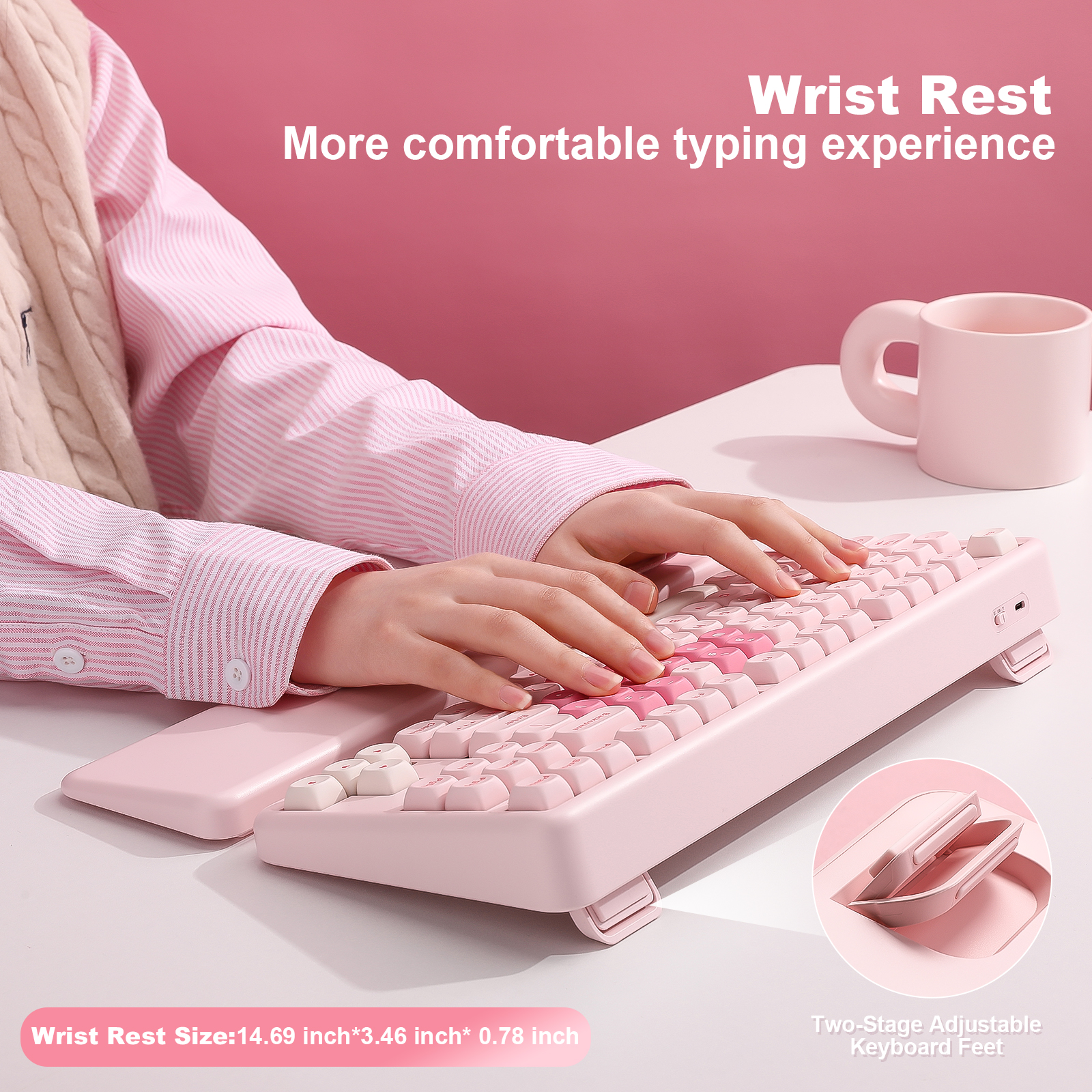 YUNZII B87 Pink Mechanical Gam - đánh giá và giá Keyboard Gaming Mac