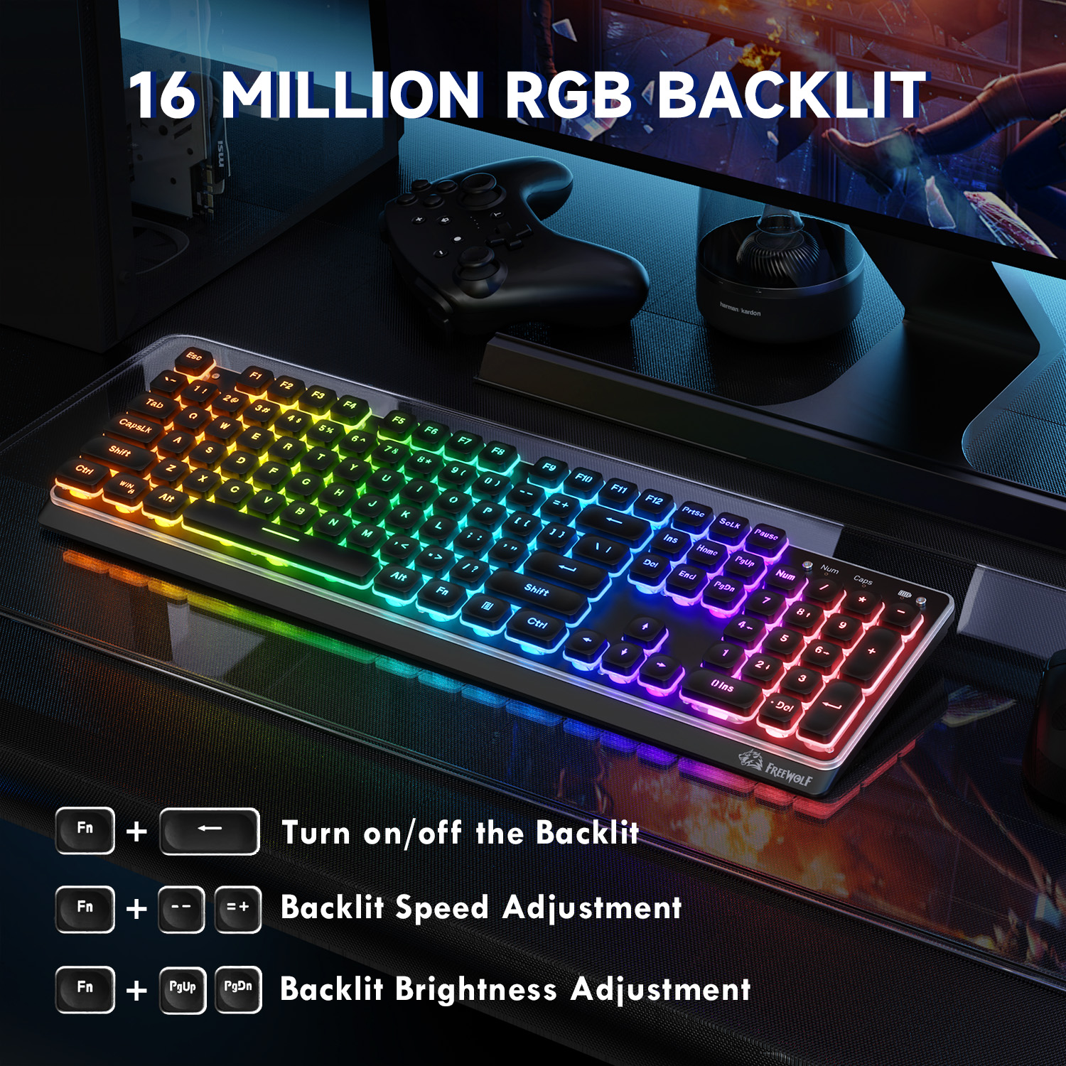 ZIYOULANG M104 Tri Mode Wirele - đánh giá và giá Keyboard Gaming Mac