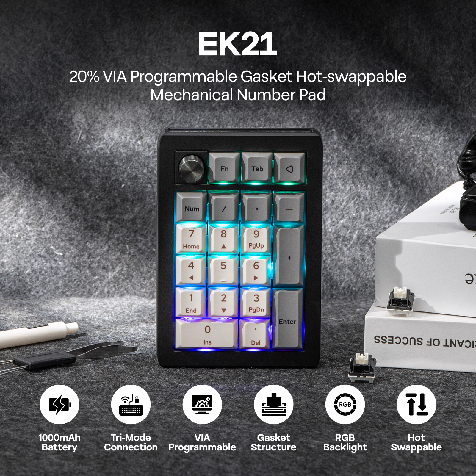EPOMAKER EK21 VIA 20% Gasket W - đánh giá và giá Keyboard Gaming Mac