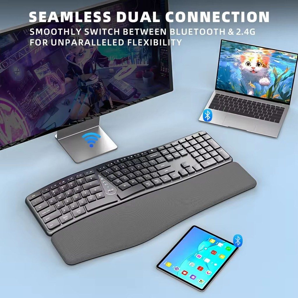 2.4G Wireless Keyboard Mouse C - đánh giá và giá Gaming Keyboard Ergonomic