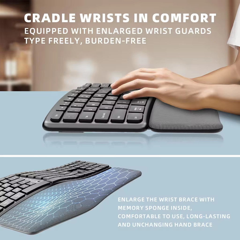 2.4G Wireless Keyboard Mouse C - đánh giá và giá Gaming Keyboard Ergonomic